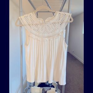 Anthropologie Ivory Crocheted Blouse